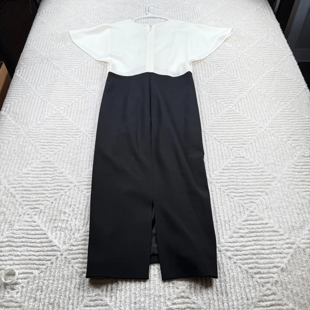 Ted Baker London Dress 3 NWT Black White Bodycon Midi Party Cocktail Date Event - Picture 2 of 16